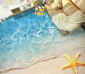 3D Beach Starfish 53RAI98 Floor WallPaper Murals Wall Print Decal AJ WALL Fay - Picture 1 of 6