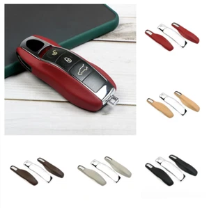 1pcs Leather Wrap ABS Car Key Case Replacement For Porsche Macan 2014-2023 - Bild 1 von 22