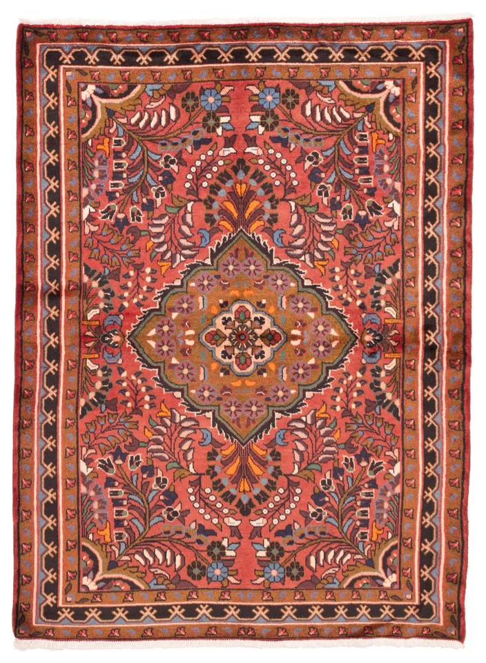 Alfombra oriental tradicional vintage anudada a mano de lana de 5'0" x 6'9" Foto 1 de 4