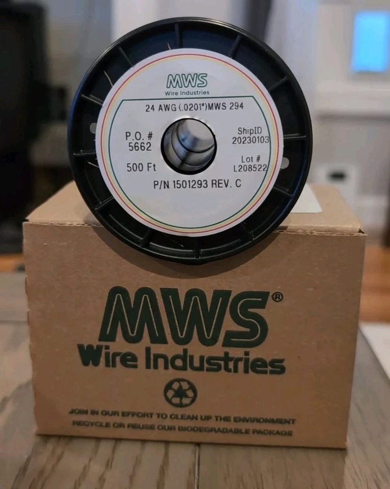 Cable MWS #24 AWG, 500 pies, cable de resistencia Constantan, desnudo, MWS 294 Foto 1 de 4