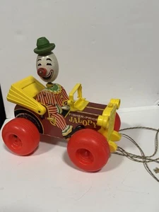 Vintage Fisher Price Circus Clown Pull Toy #724 - Picture 1 of 7