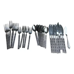 Vintage Stainless Steel Flatware Set Japan 21 Piece Cutlery Vtg - Picture 1 of 8