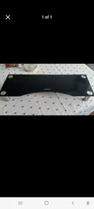 Von Haus Black Glass Monitor Stand. No Flaws , Chips Or Cracks - Picture 1 of 1