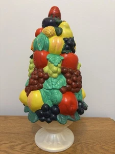 Vintage Holland Mold Handmade Ceramic Fruit Christmas Topiary Tree Centerpiece - Picture 1 of 9