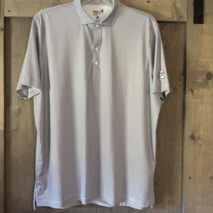 Jersey estampado Johnnie-O Nadal polo de rendimiento negro jaspeado para hombre XL logotipo de golf - Imagen 1 de 10