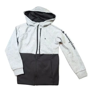 Champion Youth Zip Hoodie Medium 10/12 two toned Gray And Black  - Picture 1 of 5