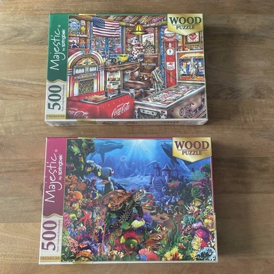 Majestic by Springbok 500 Piece Premium Wood Jigsaw Puzzles - Bundle Lot of 2 - Image 1 of 4