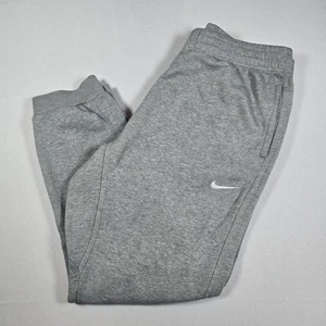 Nike Sweatpants Men's XL Gray Cotton Sweat Cuffed Joggers Embroidered Swoosh - Picture 1 of 10