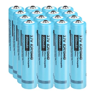 16Pcs AAA 10440 3.7V Li-ion Rechargeable Batteries 350mAh for Solar Lights US - Picture 1 of 5