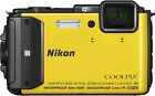 USED Nikon COOLPIX AW130 Digital Camera W. 5x Zoom Lens Yellow FREESHIPPING