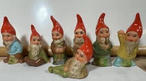 Vintage Walt Disney Sieben Zwerge Antik Figuren Lot Schneewittchen W. Germany 904 - Bild 1 von 24