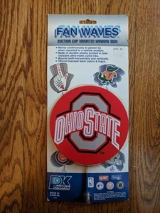 5" NCAA Ohio State Buckeyes rundes Fensterschild mit Saugnapf montiert, Lüfterwelle - Bild 1 von 1