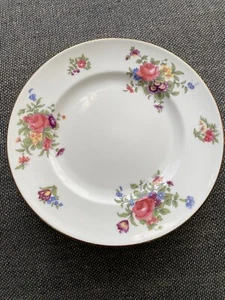 Vintage Crown Staffordshire salad plate Fine Bone China Multi Floral Springtime - Picture 1 of 4