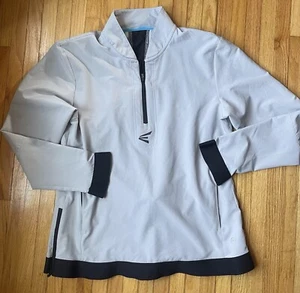 Easton Sports 1/4 Zip Windbreaker Long Sleeve Cage Jacket Adult Medium M Grey  - Picture 1 of 10