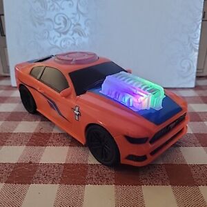 Adventure Force Toy Orange Mustang Car Lights Sounds Music 1/24 WORKS!
