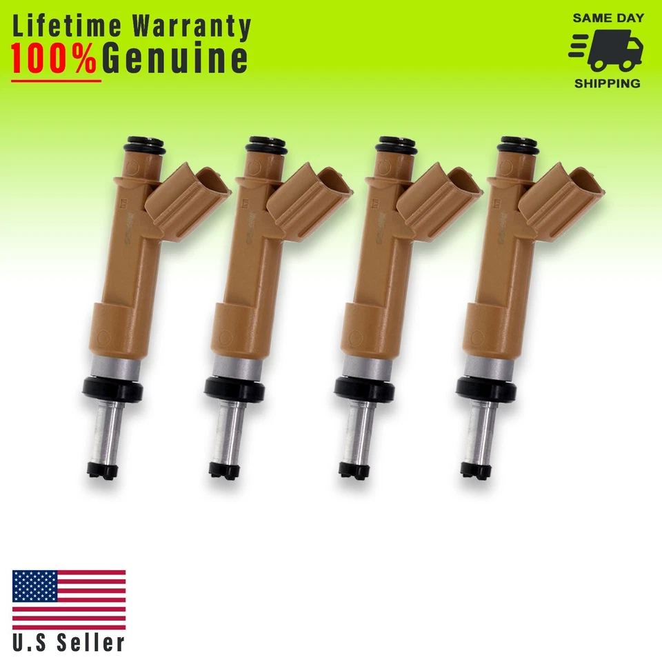 Inyectores de combustible X4 OEM Denso para Toyota Corolla 09-19 1.8 I4 10 11 12 13 14 15 Foto 1 de 1