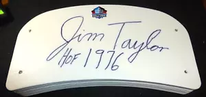 PRO FOOTBALL HALL OF FAME SIGNED SEAT BACK~AUTO AUTOGRAPH JIM TAYLOR "HOF 1976" - Picture 1 of 2