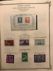 U.S MINT STAMPS 1947-1948  ON SCOTT’S AMERICAN ALBUM PAGE  COLLECTION CV $