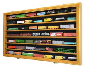 Estuche de exhibición de tren a escala N gabinete ferrocarril vagón colección locomotora marco de EE. UU. - Imagen 1 de 12