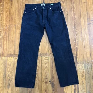 Levi’s 501 Herren Jeans 36x30 Schwarz Original Fit Button Fly Hergestellt in den USA Gebraucht - Bild 1 von 17