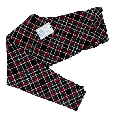 NWT ~ LuLaRoe Leggings ~ TC2 ~ CHRISTMAS PLAID ~ BLACK RED GREEN WHITE ~ 18+ - Image 1 of 3