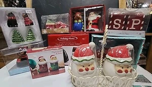 Bulk Lot of 10 Sets of Christmas Salt And Pepper Shakers New In Box - Picture 1 of 11