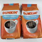 (2) Dunkin' French Vanilla Sztucznie smakowana kawa mielona, 12 uncji