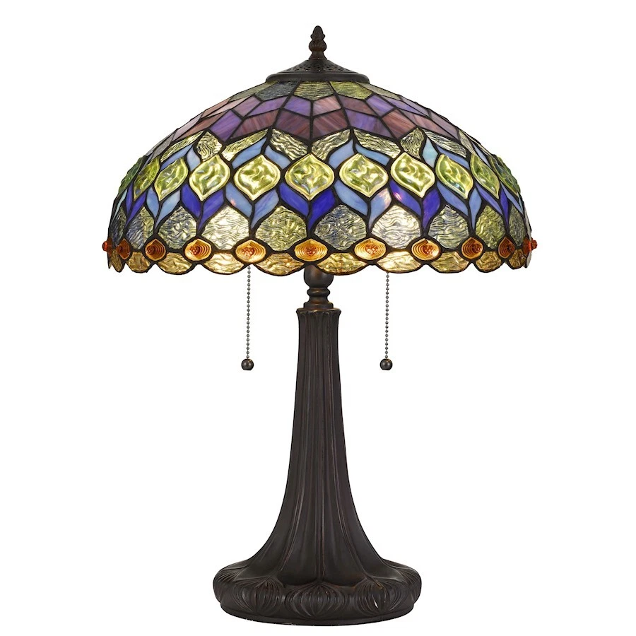 Lámpara de mesa Cal Lighting 22,5" H Tiffany, bronce oscuro - BO-2901TB Foto 1 de 1