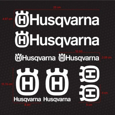 Adesivi Compatibili Husqvarna in Stile FE 501, TE 250, 401 -  6 pz in Vinile - Immagine 1 di 3