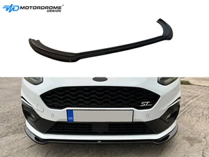 FRONT SPLITTER FOR FORD FIESTA MK8 ST / ST-LINE (2017-2021) ABS GLOSS BLACK - Picture 1 of 7