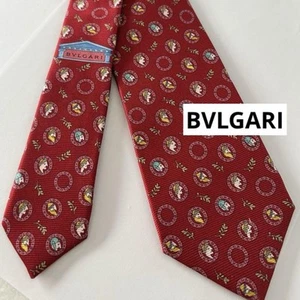 BVLGARI Bulgari tie red silk - Picture 1 of 6