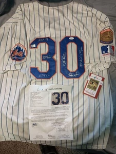 Nolan Ryan Signed New York Mets Jersey 1969 WS Multiple Inscriptions JSA LOA - Picture 1 of 24