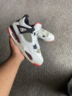 Talla 11.5 - Air Jordan 4 Retro Pale Citron Bright Crimson 2019 Foto 1 de 4