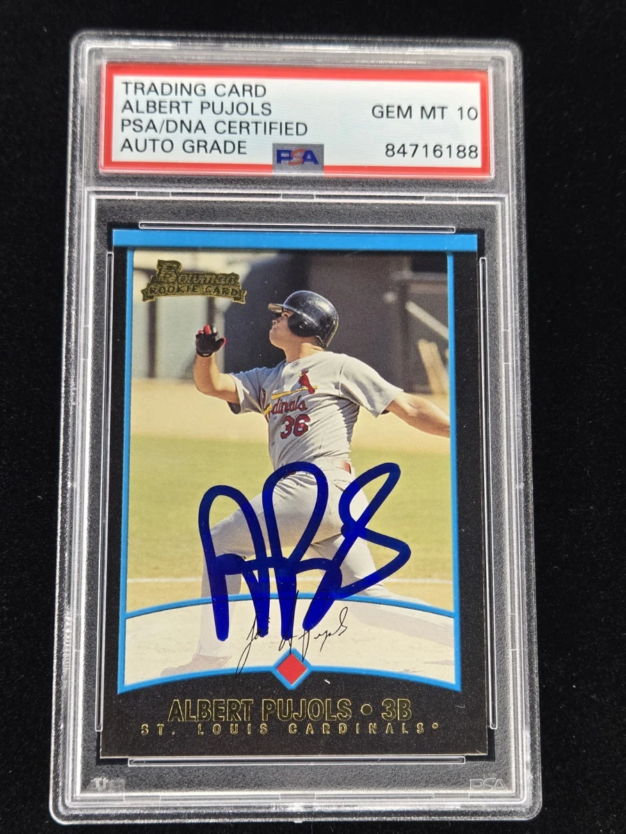 Bowman Albert Pujols Autographed Baseball Sports Trading Cards