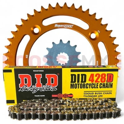 KTM SX85 CHAIN & SUPERSPROX APICO SPROCKET KIT ORANGE DID CHAIN 2014-2025 - Image 1 of 3