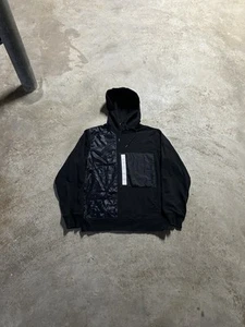 Helmut Lang Nylon Patch Double Pocket Hoodie Sweatshirt - Picture 1 of 9