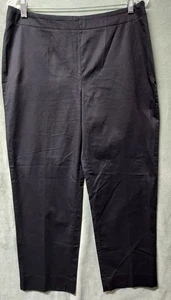 TALBOTS Classic Side Zip Size 8 Black Straight Leg Women's Pants - Picture 1 of 14