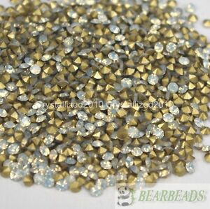 1440Pcs 10Gross Top Quality Czech Crystal  Rhinestones Round Pointed Foiled Back