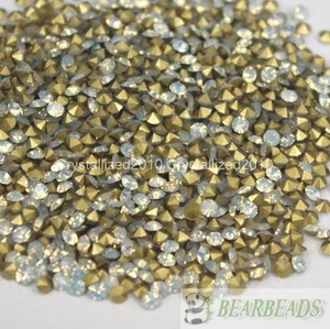 1440Pcs 10Gross Top Quality Czech Crystal  Rhinestones Round Pointed Foiled Back - Picture 1 of 40