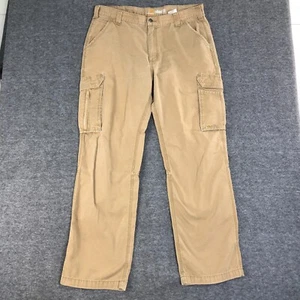 Carhartt Force Pants Men 38x34 (Fits 37x32) Khaki Cargo Ripstop Utility Work - Picture 1 of 20