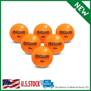 Weighted Training Ball Set Hitting/Pitching Softball Heavy Duty 6 Pack Orange - Picture 1 of 7