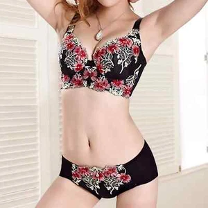 Women'S Embroidered Sexy Adjustable Push Up Bra Set Women Lingerie Porno - Picture 1 of 26