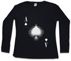 Ace Of Spades Iv Women Long Sleeve T Shirt Spade Poker Card Casino Royal Flush