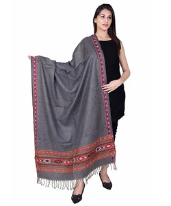Women's Kashmiri Woolen Kullu Shawl Stole Wrap Soft & Warm K13 - Picture 1 of 3