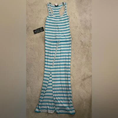 Nuevo con etiquetas Nuevo Maxi Vestido Bebe Gris Rayas Foto 1 de 3