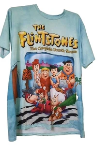 All Over Print Flintstones Shirt Cartoon Character - Picture 1 of 6