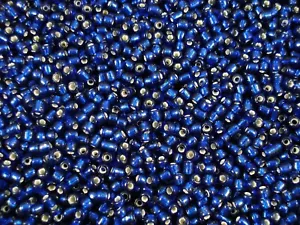 Seed Beads 4mm Blue Silver Lined 100g Glass Spacer DIY Jewellery - Picture 1 of 1