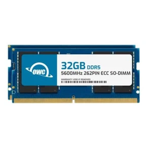 OWC 64GB (2x32GB) DDR5 5600MHz 2Rx8 ECC Unbuffered SODIMM 262pin Arbeitsspeicher RAM - Bild 1 von 7