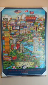 Olympics-CANVAS Print- "The World Watches Team USA"-Charles Fazzino-London-2012 - Picture 1 of 5