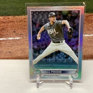 2022 Topps Update Erick Fedde Rainbow Foil Parallel #US51 Washington Nationals - Picture 1 of 2